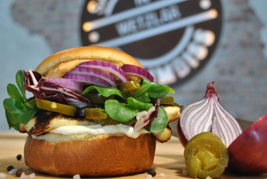 Hamburgers van de grill
