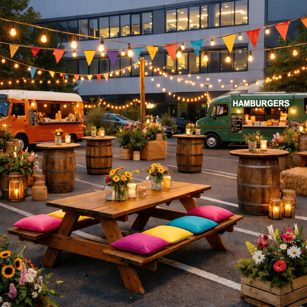Festival aankleding en decoraties, foodtrucks - Event Toppers